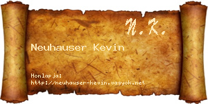 Neuhauser Kevin névjegykártya